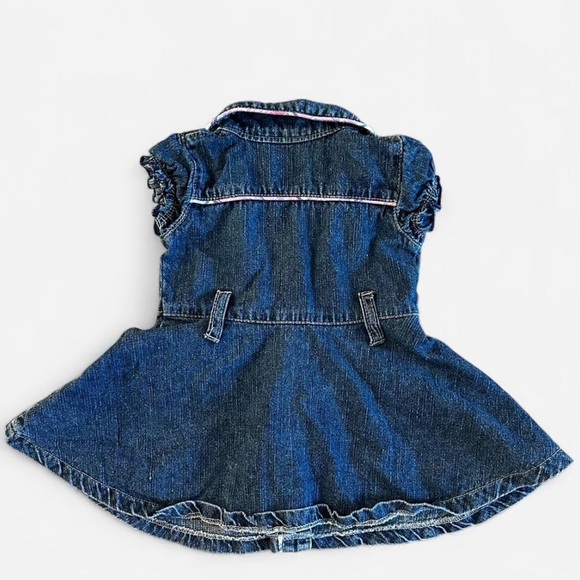 Vintage Carter's Blue Denim Baby Girl Dress Size 6-9 Months - Picture 5 of 6